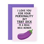 Central 23 Anniversary Card For Husband - Funny Boyfriend Birthday Card For Him - Inappropriate Humour - Gifts For Men - For Partner Fiance Couple - Comes With Fun Stickers