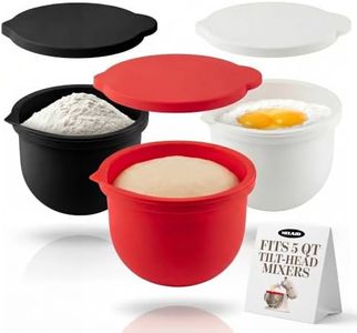 MIXAID Silicone Bowl Liner for KitchenAid Tilt-Head 5 Qt Stand Mixer, 3-Set