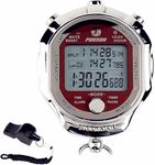 Stopwatch Timer, Digital Stop Watch with 0.001second Timing, Metal 100 Laps Memory, Rolilink Large dispaly Alarm Clock for Coach Sports Running Marathon