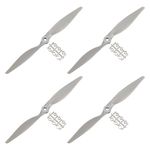 sourcing map 11x7 Propeller RC Propellers 2 Vane Blades Props Grey with Adapter Rings for Electric Airplane Aircraft, Pack of 4