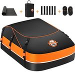 Sailnovo Car Roof Box 21 Cubic Feet Foldable Waterproof 1000D with Non-Slip Mat, 8 Reinforced Straps, 6 Door Hooks, for Travel and Luggage Transport, for All Vehicles with/without Pannier Rack