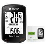 Bryton Rider 15 neo GPS Bike/Cycling Computer Device Only: Twist | Click | Go! 3 Satellite System. 16 Hr Battery Life. Supports BLE Speed, Cadence, Heart Rate Sensors. Backlight. Smart Notifications.