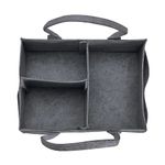 Raisa Cute Diaper Caddy Bag for Smart Mothers Baby Diaper Caddy Organizers Baby Wipes Felt Storage, Nursery, Foldable and Portable (DARK GREY)