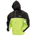 Frogg Toggs Road Toad Reflective Waterproof Rain Jacket, Hivis Green/Black, XX-Large