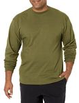 Soffe Men's Long Sleeve Cotton T-Shirt Olive Green Medium