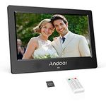 Andoer Digital Frames 10.1 inch, Electronic Photo Display Alum 1024 * 600 with 8GB Memory Card, Alarm Clock, Video and Background Music