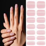 DANNI & TONI Semi Cured Gel Nail Strips Cat Eye Gel Nail Stickers Pink (Dusk Rose) Gel Nail Stickers Nail Wraps 28 Stickers Gifts for Women New in