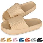 Cloud Slides Slippers for Women Men Cloud Soft Cushion Pillow Slides Slipper EVA Foam Open Toe Shower Bath Pool Cozislides Non-Slip Summer Beach Slides Sandals Pantoufles for Indoor Outdoor