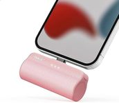 iWALK Portable Charger with Built in Cable, 3350mAh Mini Power Bank Small Battery Pack Compatible with iPhone 14/13/13 Pro/12/12 Pro/11/XR/XS/X/8/7/6, Pink