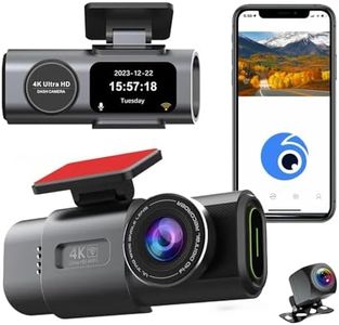 oolong Dash Cam Front and Rear Car Camera 4K+1080P Dual Dashcam with 1.5" Display-G-Sensor,HD Night Vision 24HParking Mode,App Control,GPS Tracker,170°Wide Angle,Support Max 256GB