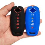 Coolbestda 2Pcs 5buttons Smart Rubber Key Case Cover Protector Keyless Entry Holder Shell for 2023 2024 Nissan Altima Armada Murano Pathfinder Rouge Kicks 4Runner Sentra Sedan Ariya