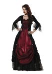 Fun World InCharacter Costumes IC1002-S Gothic Vampira Elite Adult Costume Size Small Black,red