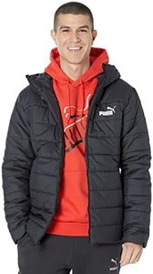 PUMA Men's Essentials Hooded Padded Jacket, Black, Large
