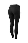 Horze Women's Active Silicone Grip Full Seat Riding Breeches With Zipper Pockets And Elastic Leg Bottom Black 14 UK