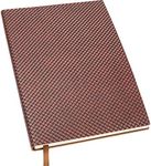 Global Printed Products Textured High End Journal Notebook: 5"x8", 192 Pages (96 Sheets), Lined Ruled Writing Notebook (Dark Brown)