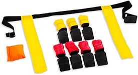 Franklin Sports Flag Football Set - 8 Player Flag Football Belts for Adult + Youth - Adjustable Belts + Field Marker Included - 4 v 4 Set