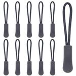 Hocansen 50Pcs Zipper Pulls 66mm/2.59in Zipper Extension Pulls Zip Fixer Grey Zip Puller Tab Tags Replacement for Backpacks, Clothes, Purse(LT/Grey)