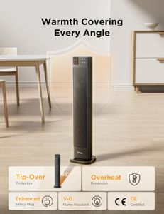 Midea 30" Ceramic Tower Heater – Portable Electric Space Heater