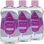 Johnson's Baby Oil 500ml Newborn Skin Protection Pack of 3