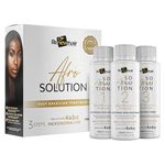 Brazilian Afro Smoothing System texture relised 120ml 3x Set Hair Straightening,Smooths, Strengthens,Softens Formaldhendy Free SMOOTH RENEW