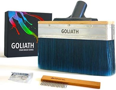 EVERSPROUT Goliath Deck Stain Brush | ULTRA WIDE 7-Inch Design Saves Time | Premium Reusable Deck Stain Applicator for Wood, Composite, Concrete | Includes Brush, Cleaning Comb, Opener, Case (No Pole)