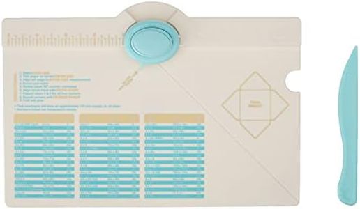 We R Memory Keepers Rayher Hobby 57984000 Envelope Punch Board Die Cut and Folding Board for Paper Envelopes in Various Sizes Beige