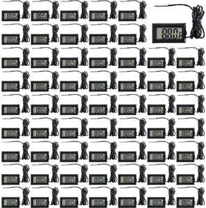 60 Pieces of Digital LCD Thermometers, Temperature Digital LCD Refrigerator Thermometers, Water Temperature, with Probes, in Fahrenheit.