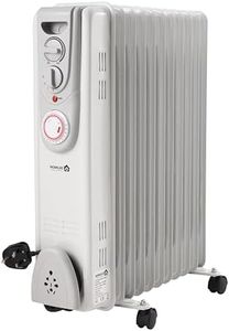 HOMILEC Oil Filled Radiator Heater, 11 Fin, 2500W Portable Electric Heater with 3 Power Settings, Adjustable Temperature Control, 24 Hour Timer, Thermal Safety Cut Off