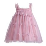 NNJXD Baby Girl Casaul Summer Dress Flower Toddler Girl Tulle Dresses 1973 Pink Size(80) 6-12 Months