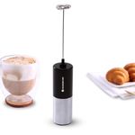 Wonderchef Regalia 6W Milk Frother for Coffee - Handheld Battery-Operated for Coffee, Lattes, Lemonade, Hot Chocolates and Shakes - Black