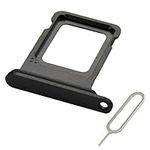 MMOBIEL SIM Card Tray Compatible with iPhone 15 Pro/15 Pro Max – SIM Card Slot Tray Holder – SIM Card Holder Replacement – Incl. SIM Card Removal Tool And Waterproof Rubber Seal Ring - Black