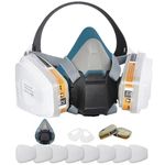 ANUNU Paint Respirator Mask with Filters, Dust Respirator for Painting, Chemical, Woodworking, Epoxy Resin