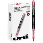 uniball Vision Elite Roller Ball Pen, Stick, Extra-Fine 0.5 Mm, Red Ink, Black/red Barrel