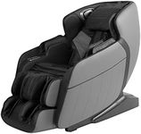 SL Track Full Body Massage Chair, Recliner with Zero Gravity Airbag Massage Chair Bluetooth Speaker Foot Roller USB Charger,Black/Brown