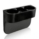 GLADFRESIT Car Water Cup Holder Seat Slot Storage Box Seat Side Cup Holder Seat Gap Filler Organizer for Cars and Trucks to Store Coffee Drink Bottle Pen Phone (Black)