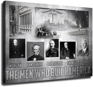 Black and White American Industrial Revolution Built American Man Poster Decorative Painting Print Artwork Modern for Living Room Decor Aesthetic, Home Decor (Unframed,24×36inch)