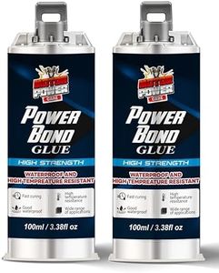 2 x Power Bond Glue, Metal Repair Glue, High-Temperature Heat Resistant, Metal to Metal, Plastics and Ceramics, (Pack of 2 = 6.74 oz)
