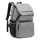 Kono Travel Backpack 25L Large School Bag 15.6 Inch Laptop Rucksack Waterproof Lightweight Carry-ons for Hiking Camping Picnics Holiday with Multiple Pockets (Grey)