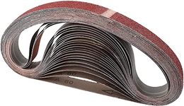 Belt Sander 1-1/2" x 30" Aluminum Oxide Sanding Belt, 320 Grit, 10 Pack, for pipe tube polisher sander grinder fits Metabo Roxx Tools