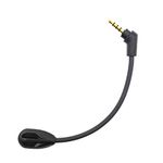Detachable Microphone Mic for Kingston HyperX Cloud Flight/Flight S for PS4 PS4 Pro Computer PC Gaming Headsets Noise Cancelling Replacement Mic 3.5mm Jack Black