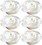 Biedermann & Sons Rose-Shaped Floating Candles in White, Pack of 12