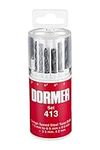 Dormer A191413 HSS High Speed Steel Jobber Drill Bits with 118 degree Standard Point, Set of 13