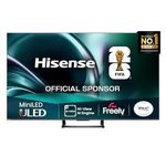 Hisense 55" 55U7QTUK MiniLED QLED 144Hz Smart AI TV - Hi-View AI Engine, 144Hz Game Mode PRO, 2.1 Channel, Dolby Atmos, Quantum Dot Colour, Anti-Reflection with Freely, Disney +, YouTube, Netflix