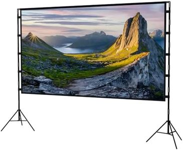 Meikurs 100-Inch Portable Projector Screen with Stand – 4K Ultra HD, Wrinkle-Free Polyester Screen, Includes Carry Bag Perfect for Home Theaters and Outdoor Events