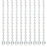 KANPURA 1ft 10pcs Teardrop Crystals Garland,Crystal Teardrop Chandelier Replacement,Hanging Glass Crystals for Chandelier,Wedding Decor(Clear)