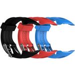 QGHXO Band for Garmin Forerunner 10/15, Soft Silicone Replacement Watch Band Strap for Garmin Forerunner 10/15 GPS Watch (3PCS: Black&Red&Blue, L-Display Size: 0.98"x0.94")