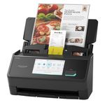 ScanSnap iX2500 Wireless or USB High-Speed Cloud Enabled Document & Receipt Scanner with Large Touchscreen and 100 Page Auto Document Feeder for Mac or PC, Black