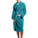 Christy Super Soft Cosy Bath Robe | Luxury Dressing Gown | Quick Dry, Snag Free | Lightweight 320GSM Womens Bathrobe | Soft Cotton Velour Inner Lining | Size Large-X-Large (UK 16-22) | Pool Side