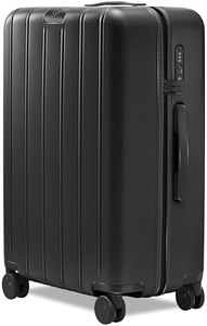 NINETYGO Carry on Luggage with Front Compartment, Airline Approved, 20-Inch Suitcases with Wheels for Trips, Men, Women, 22 X 14 X 9 Inches (Midnight Black)