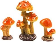 ODDIER 3pcs Resin Mushroom Miniature Fairy Garden Decoration Accessories Garden Sculptures Statues,Yard Garden Decor for Outside Gnomes Outdoor Decor for Patio Zen Garden